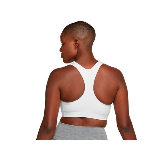 NIKE WOMENS DRI – FIT SWOOSH MEDIUM SUPPORT NON – PADDED METALLIC GRAPHIC SPORTS - Picture 2 of 5